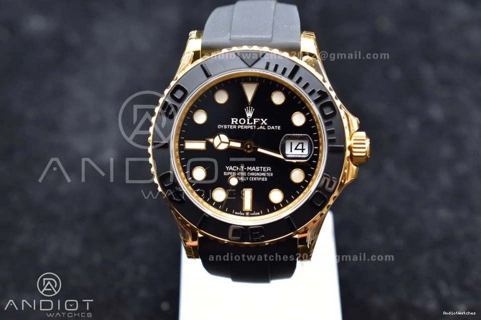 Yacht-Master Bezel 1:1 Rubber 1224 Black Ceramic Strap Best Black on 3D EyeCatching 42mm VS VSF Edition 226658 0401